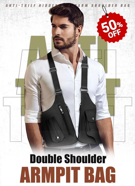 ⏳Last Day 50% off⏰Double Shoulder Strap Multi-Pocket Outdoor Anti-Theft Tactical Bag💼